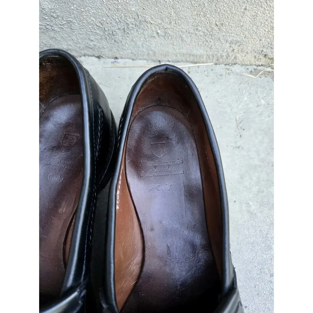 Allen Edmonds Cody Mens Sz 10 D Black & Brown Woven Tassel Loafer Shoes